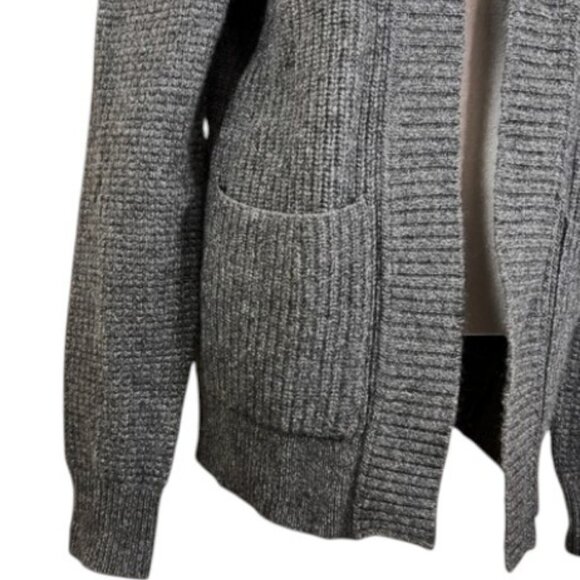 All Saints heavy knit open front cardigan grey women's size M - Picture 4 of 10